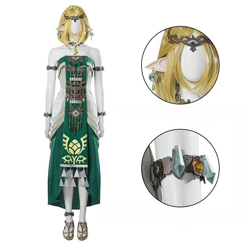 Zelda Green Princess  Dress To - Anime Cosplay Dress For Women 评论和价格