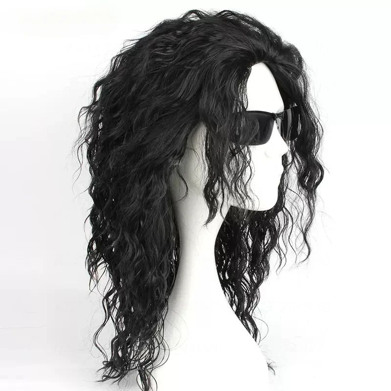 MJ Michael Cosplay Black Wig J - Anime Cosplay Long Black Hair 评论和价格