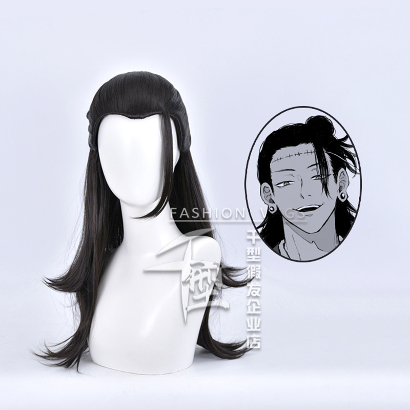 Anime Wig Jujutsu Geto Kenjaku - Anime Cosplay Long Black Hair 评论和价格