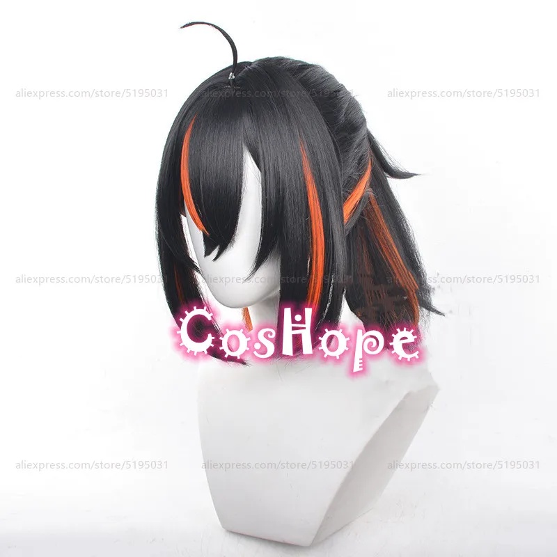 d;4'v\6.h/Zhu Yuan 55cm Long H - Anime Cosplay Long Black Hair 评论和价格