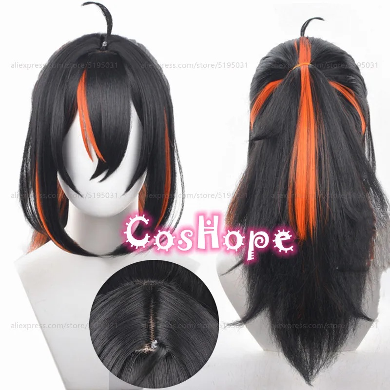 d;4'v\6.h/Zhu Yuan 55cm Long H - Anime Cosplay Long Black Hair 评论和价格
