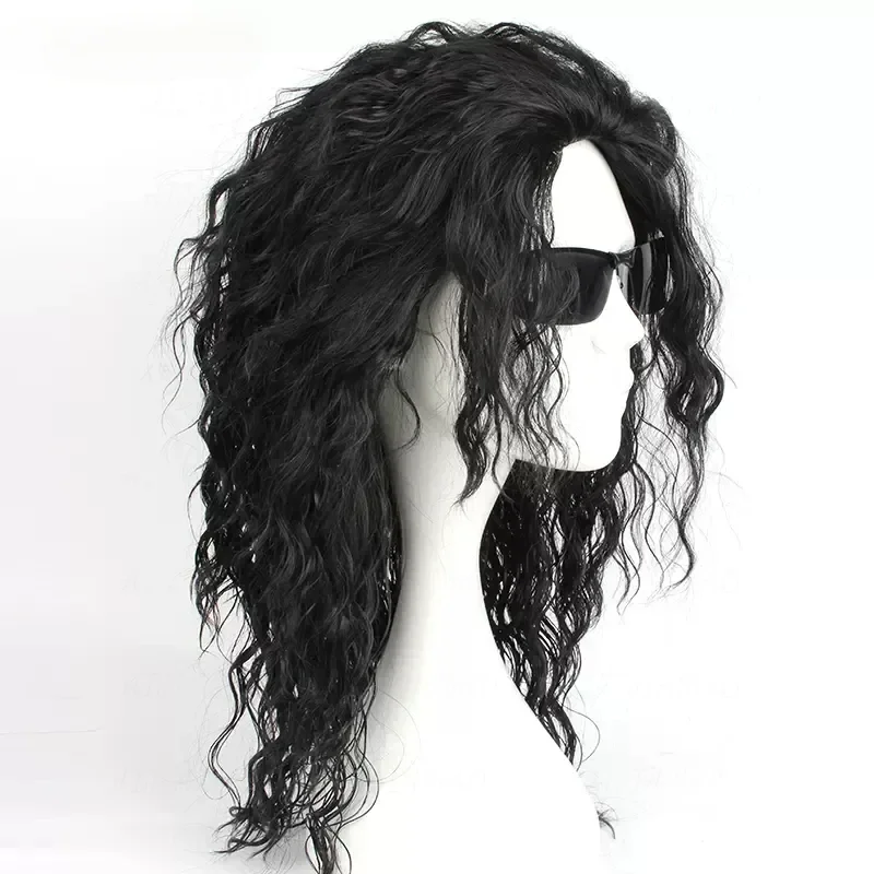 Anime Michael Jackson Cosplay  - Anime Cosplay Long Black Hair 评论和价格