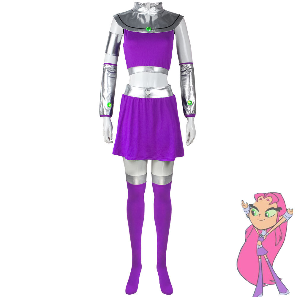 Raven Teen Titans Starfire Cos - Anime Cosplay Nun 评论和价格