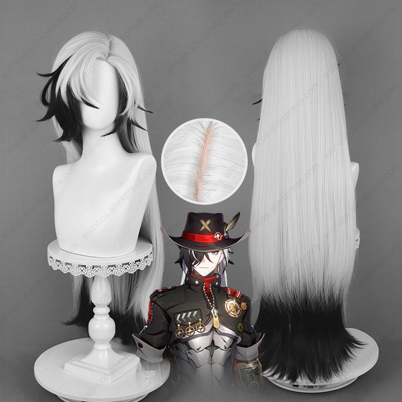 HSR Boothill Cosplay Wig 92cm  - Anime Cosplay Long Black Hair 评论和价格