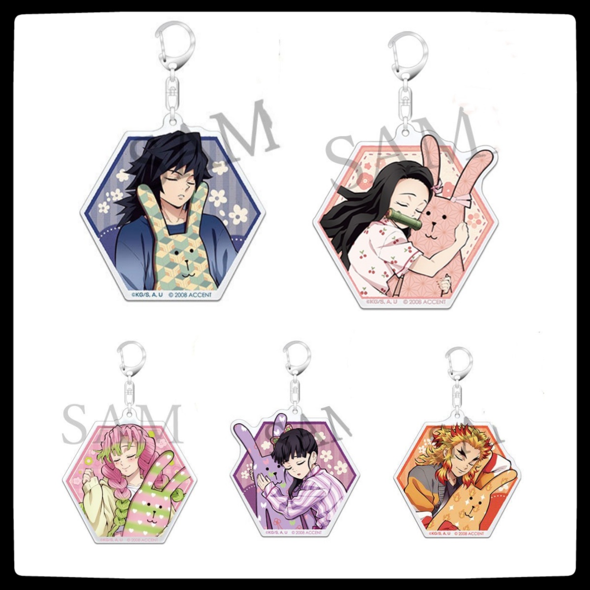 demon slayer acrylic keychain  - Anime Cosplay Tanjiro 评论和价格