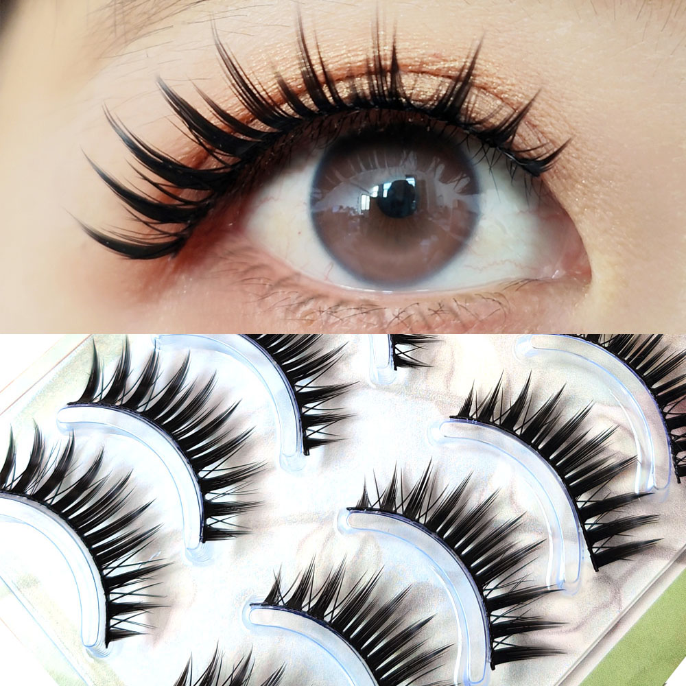 5 Pairs Makeup False Eyelash T - Anime Cosplay Lashes 评论和价格