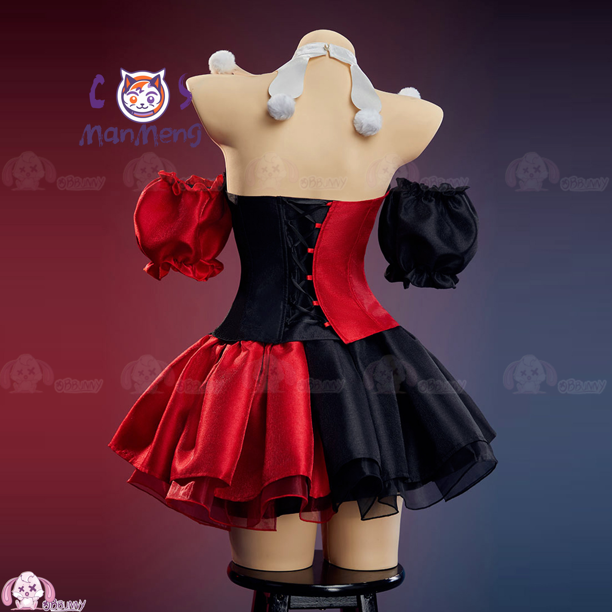 New Clown Gothic Lolita Waist  - Anime Cosplay Red 评论和价格