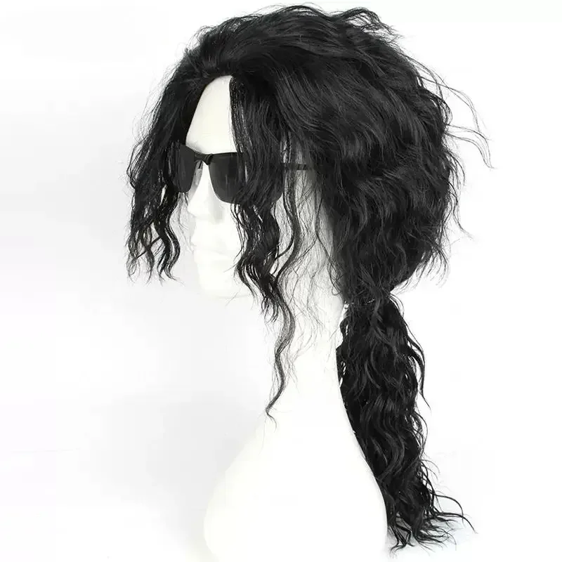 MJ Michael Cosplay Black Wig J - Anime Cosplay Long Black Hair 评论和价格