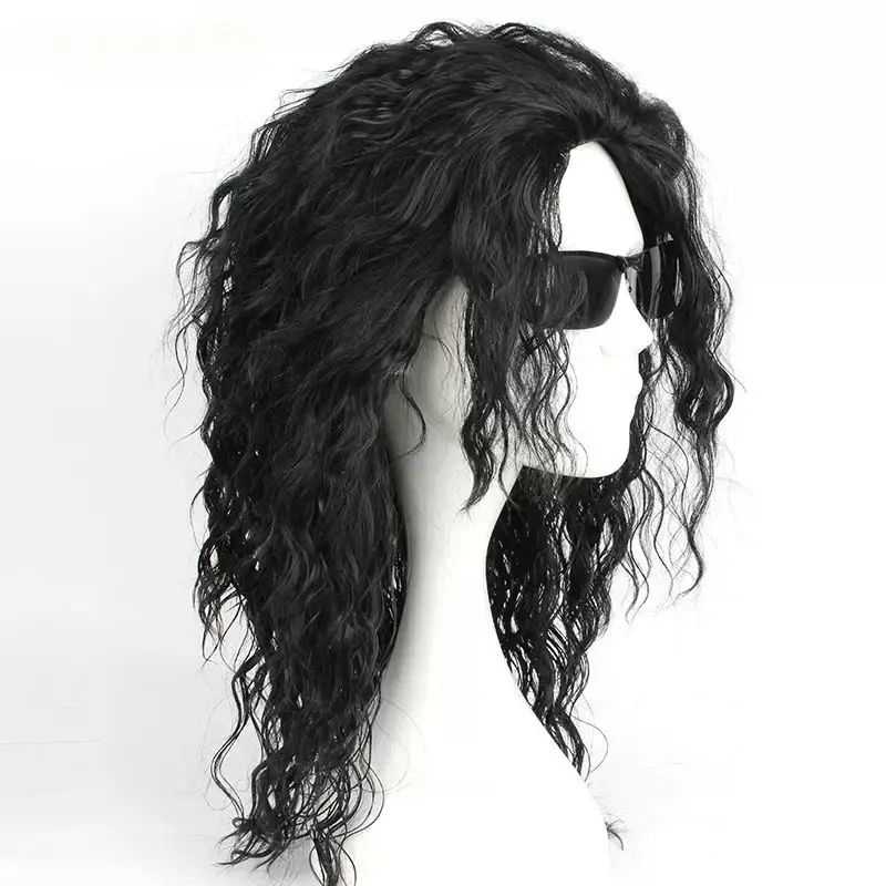 MJ Michael Cosplay Black Wig J - Anime Cosplay Long Black Hair 评论和价格
