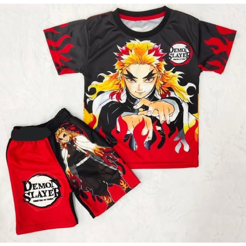 Demon Slayer Kids T-shirt Shor - Anime Cosplay Tanjiro 评论和价格