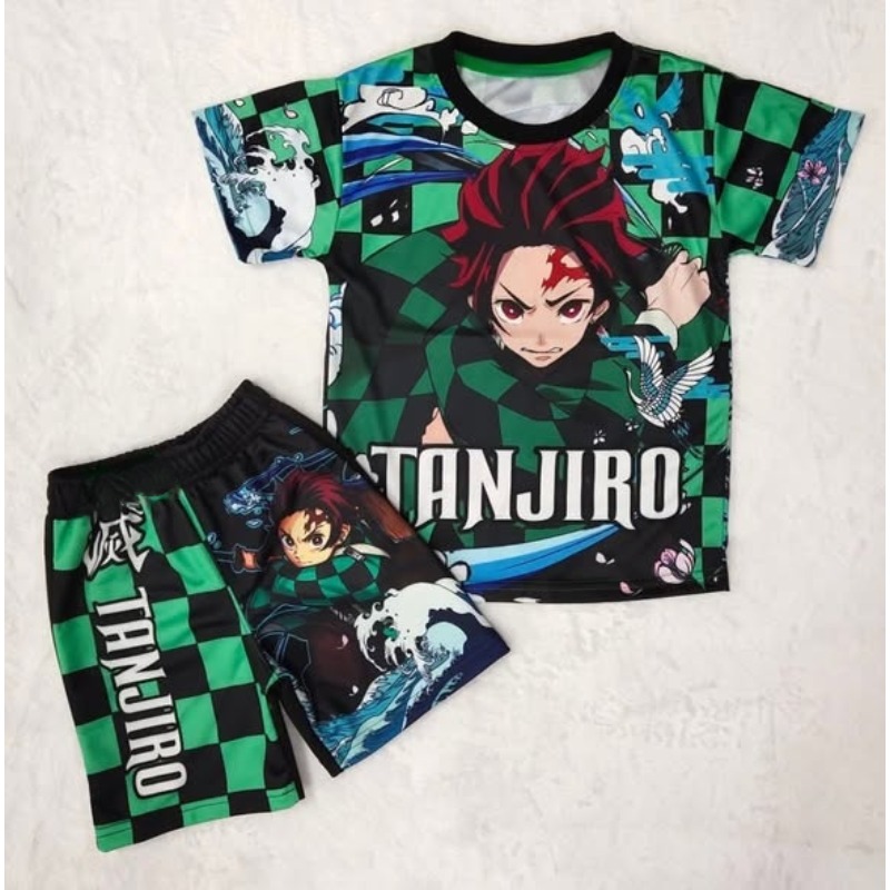 Demon Slayer Kids T-shirt Shor - Anime Cosplay Tanjiro 评论和价格