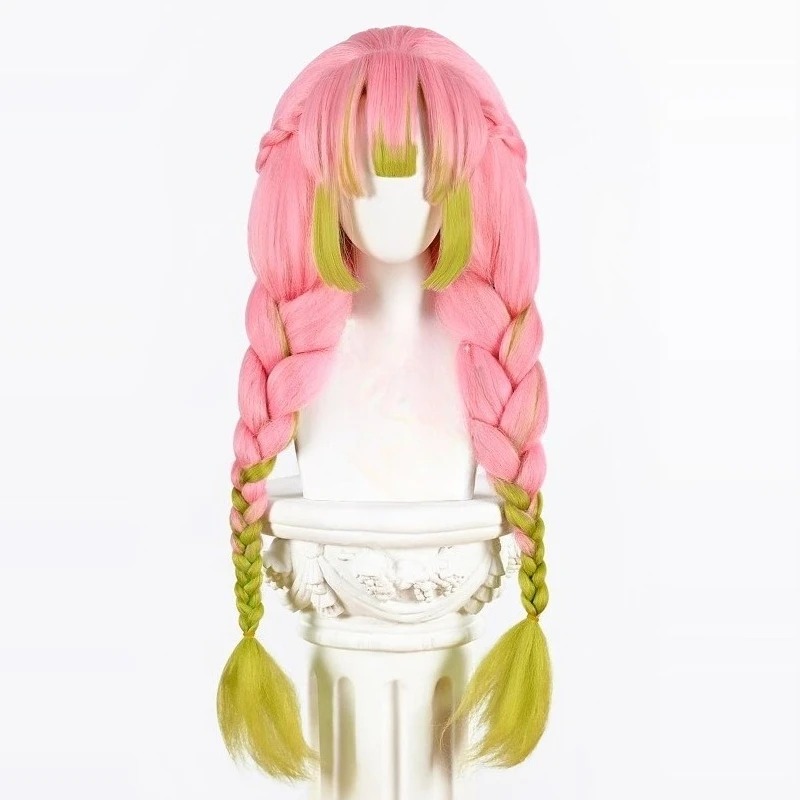 Kanroji Mitsuri Cosplay Wig Pi - Cosplay Anime Pink Hair 评论和价格
