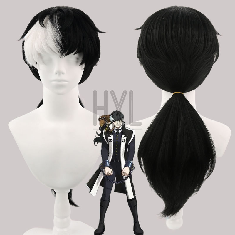 Game Ace Attorney Simon Blackq - Anime Cosplay Long Black Hair 评论和价格