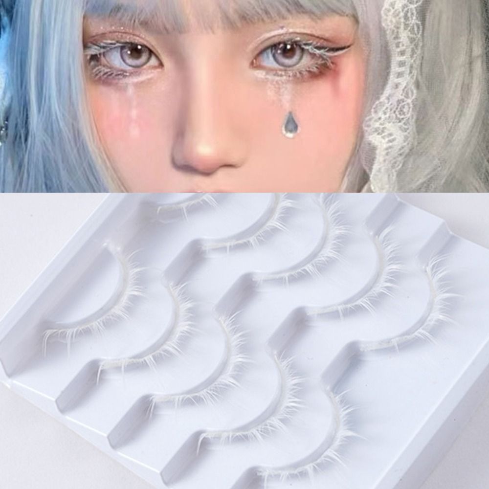 White White Anime Eyelashes Sp - Anime Cosplay Lashes 评论和价格