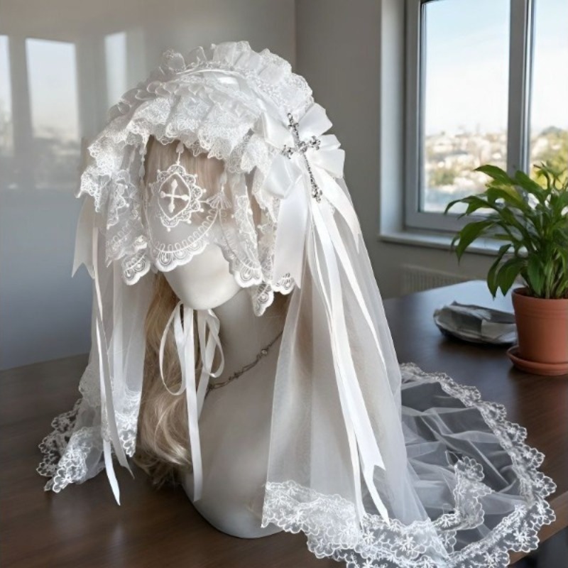 Gothic Dark Angel Black/White  - Anime Cosplay Nun 评论和价格