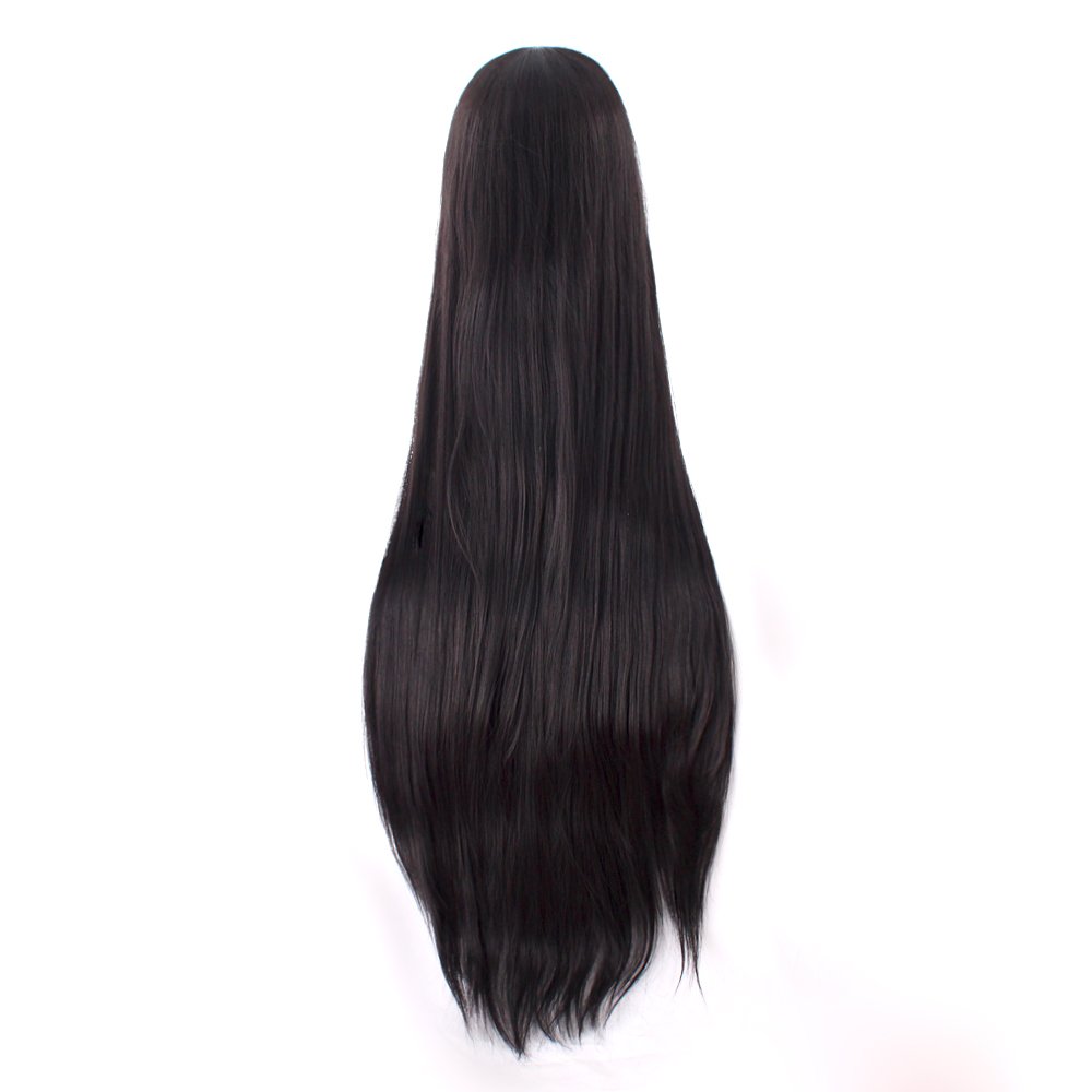 40 Inch 100 cm Long Straight C - Anime Cosplay Long Black Hair 评论和价格