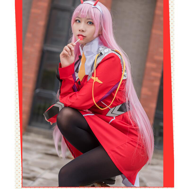 Anime 02 Dresses DARLING in th - Anime Cosplay Zero Two 评论和价格