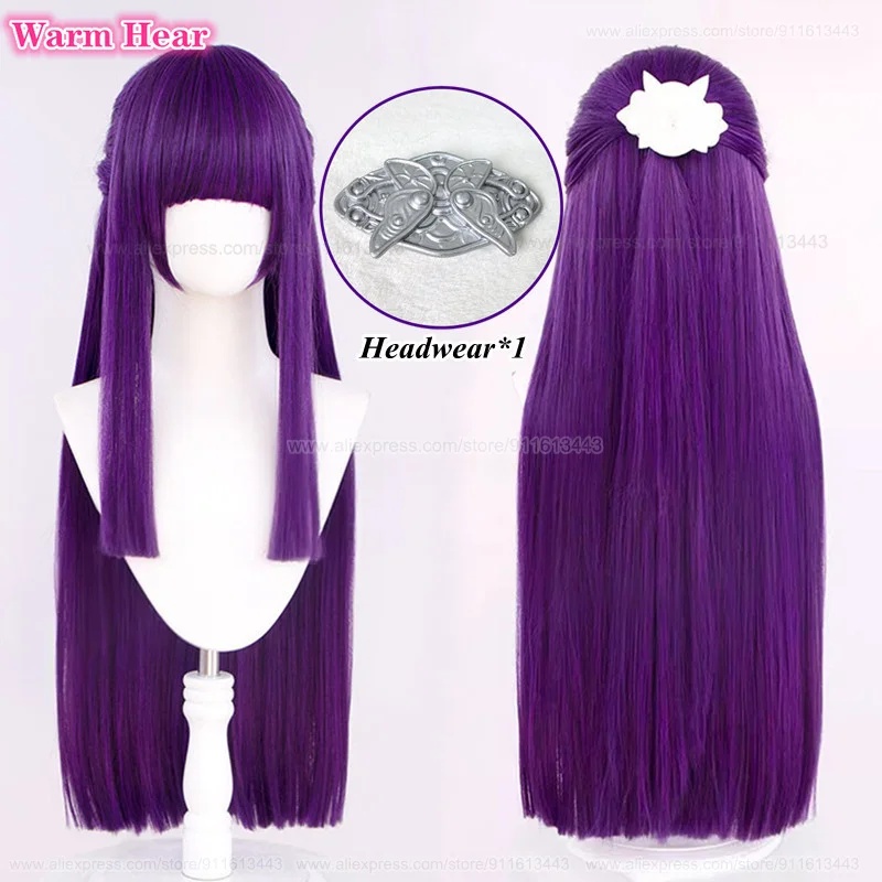 d;4'v\6.h/High Quality Fern Sy - Anime Cosplay Long Black Hair 评论和价格