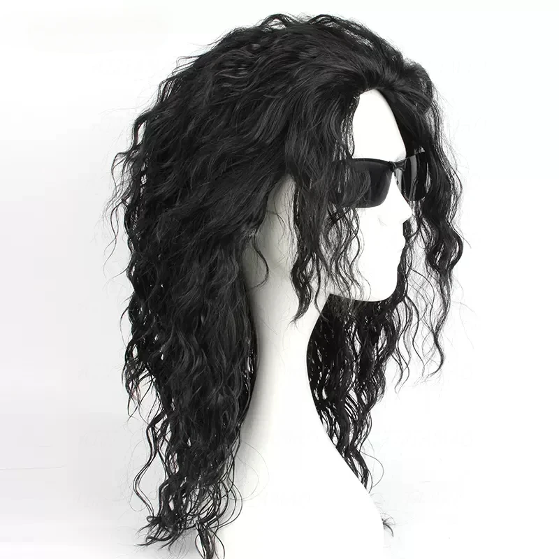 Anime Michael Jackson Cosplay  - Anime Cosplay Long Black Hair 评论和价格