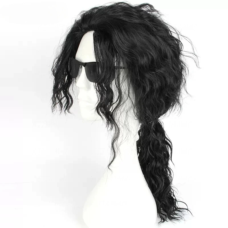 Anime Michael Jackson Cosplay  - Anime Cosplay Long Black Hair 评论和价格